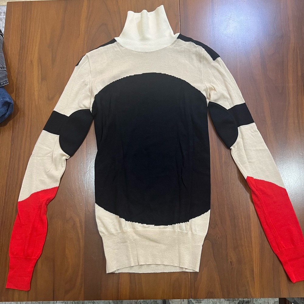 Givenchy colorblock turtleneck knit sweater, size not labeled